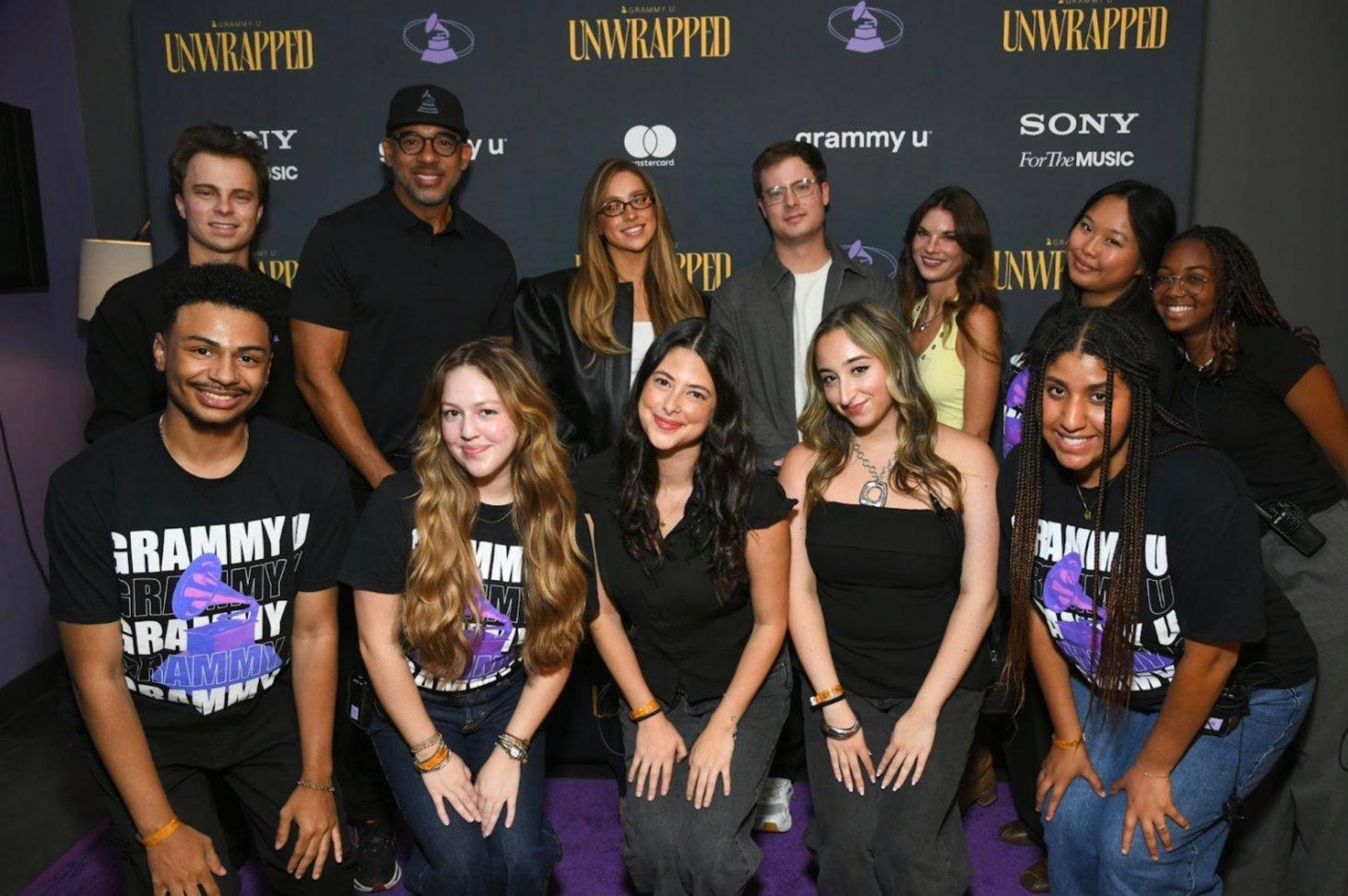 Tate McRae poses with GRAMMY U Reps 